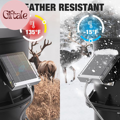 6V Solar Panel Battery Charger for Deer Feeder, 1.7W Waterproof Solar Panel with