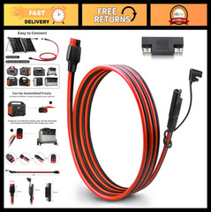 SAE to Anderson Extension Cable 10AWG 45A 6FT Solar Connector Adapter for RV Boa