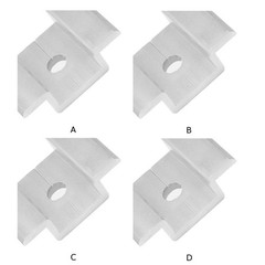 Solar Panel Clamps Rooftop Solar Hardware Rust-proof Material Lightweight Metal