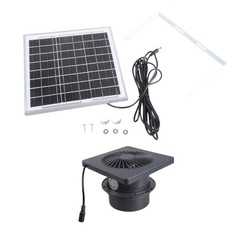 Solar Powered 4 Inch Plastic Ventilation Fan With 8W Panel For Outdoor Sheds