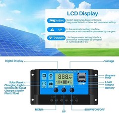 10W Solar Panel 12V Trickle Charger Battery Charger Kit Maintainer Boat RV Car