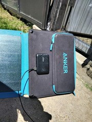Anker 24W Foldable Cigs Solar Panel Battery Charger 3Port USB Power Bank Outdoor