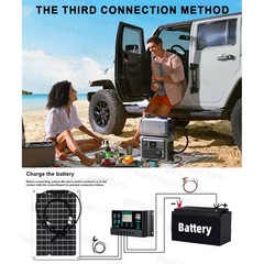 SOECOPO 7000W Peak Solar System Kit Flexible Panel for Camping RV Home charger