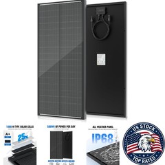 100W High Efficiency 18BB Solar Panel – Waterproof for RV & Off-Grid Living