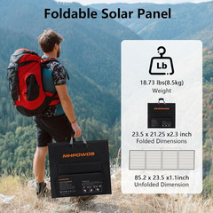 Portable Solar Panel 220W 40V Monocrystalline Foldable Solar Panels Charger Powe