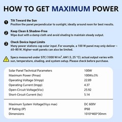 100W 200W 400W 1000W N-Type Bifacial Solar Panel Mono Power 18V Home RV Off-Grid
