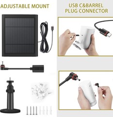 2-Pack Solar Panel for Ring Security Cameras | Fireproof & Durable Outdoor Power