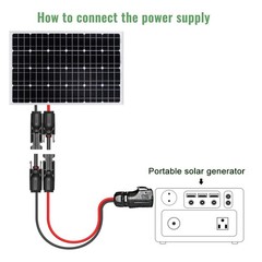 10AWG 2 Pin Power Industrial Circular Connector to Solar Cable Adapter for So…
