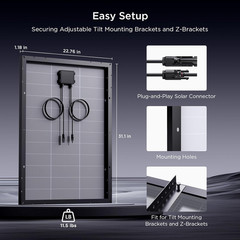100W N-Type 16BB Solar Panel – High Efficiency for RV, Van, Marine, Off-Grid
