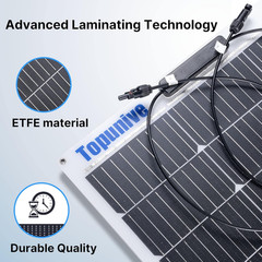 2PCS 100W 12V Flexible Solar Panel 9BB Monocrystalline Cell 12 Volt Semi-Flexibl