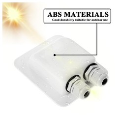 Weatherproof ABS Solar Double Cable Entry Gland for All Cable Types 2mm² to 6…