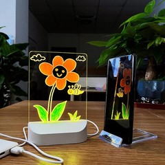 Acrylic Drawing Board for Children with USB Power and Warm Light for Creativity