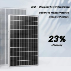 Nature’s Generator 100W Rigid Monocrystalline Solar Panel, Off-Grid and RV Ready