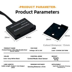 Energy Efficient LED Strip with Dual Door Sensor Ultra Thin Smart Lighting