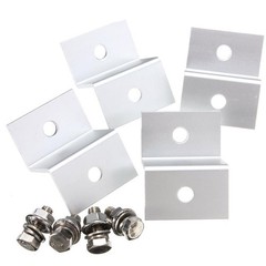 4Pcs Aluminum Solar Panel Z-Bracket Support Stand Silver Durable Roof Holder