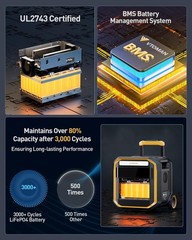 VTOMAN FlashSpeed Pro 3600 Portable Power Station, 3096Wh LFP Solar Generator