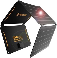 FlexSolar E30 30W Portable Solar Panel Charger for Camping USB-C USB-A Open Box