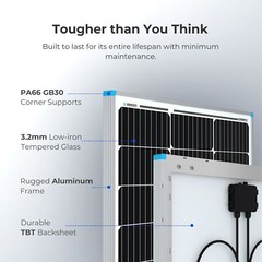 150W Complete Solar Panel System 12V Monocrystalline Home RV Roof w/ Controller