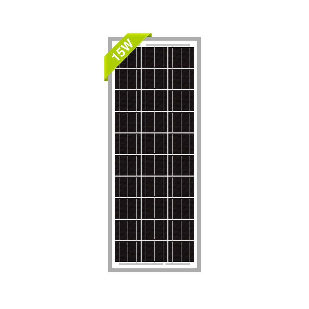 Newpowa 15 Watt 12 Volt 10BB Small Solar Panel Mono High Efficiency