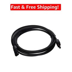 15 Feet Weatherproof Male-Female Solar Extension Cable, 10AWG for Off-Grid Use
