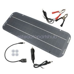 30W Solar Panel 12V Trickle Charger Battery Charger Kit Maintainer Car Boat RV
