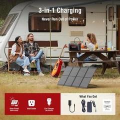 237Wh Solar Generator with Solar Panel Included Portable Power Station 300W Pure