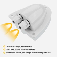 Solar Weatherproof Double Cable Entry Gland for RV & Marine Solar Systems