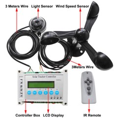 6000N 12V DC Dual Axis Solar Tracker Panel Sunlight Tracking System Complete Kit