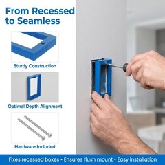 6pcs Electrical Box Extenders: Single Gang Box Extender with Screws – Wall