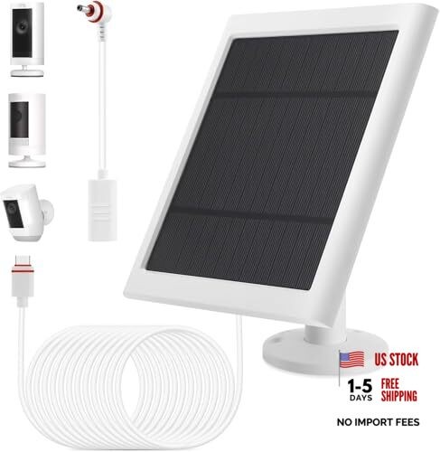 IP65 Solar Panel Outdoor for Ring Cameras () Spotlight Cam White 1P