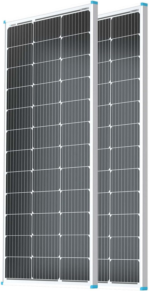 Renogy 2PCS Solar Panels 100 Watt 12 Volt, High-Efficiency Monocrystalline PV Mo