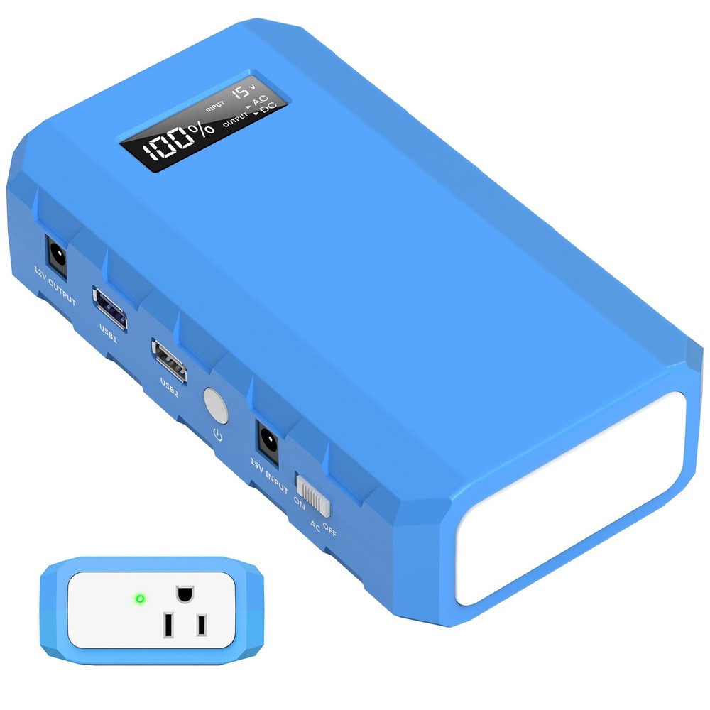 Portable Power Station with AC Outlet, 65W/110V External Battery Pack 24000mA
