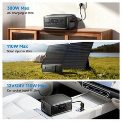 ALLPOWERS 300W 288Wh Portable Power Station Generator Supply Travel Refurbished