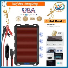 Portable 3.3W Waterproof Solar Battery Trickle Charger for Car Marine RV