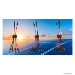 Solar Parallel Connectors 2 to 4 Y Branch MC4 Splitter 10AWG 30A 1000V Tool Free