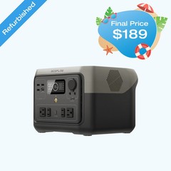 EcoFlow River 2 MaxPower Station 512Wh Portable Outdoor Solar Generator MultiUse