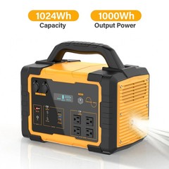 Portable Power Station Solar Generator for Camping RV Emergency 1000W/1024Wh