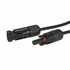Black+Red 10 AWG Solar Panel Extension Cable Silicone Flexible Wire Connectors