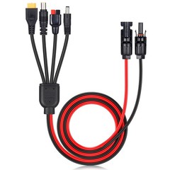 Solar Panel Extension Cable 4 in 1 solar panel wire for XT60 DC5521 Connectors