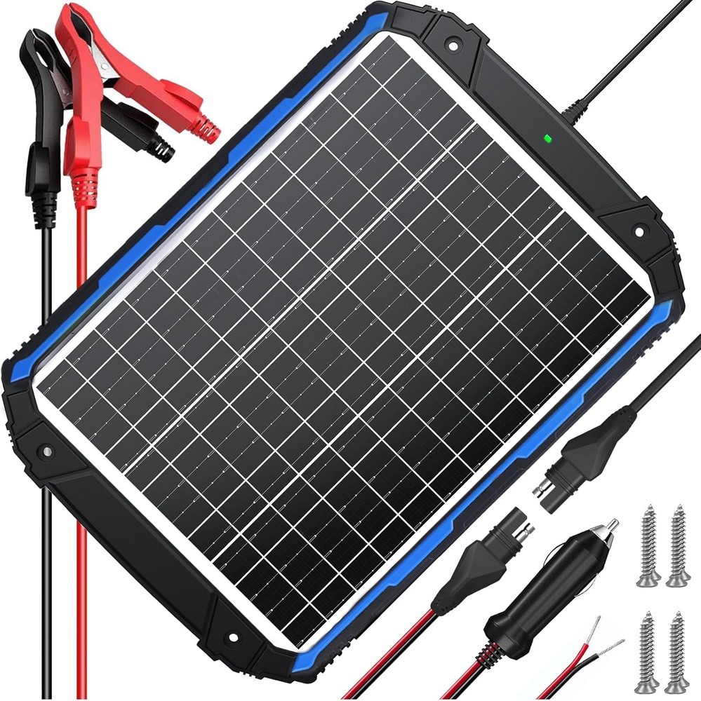 SUNER POWER 25W 12V Solar Battery Trickle Charger MPPT