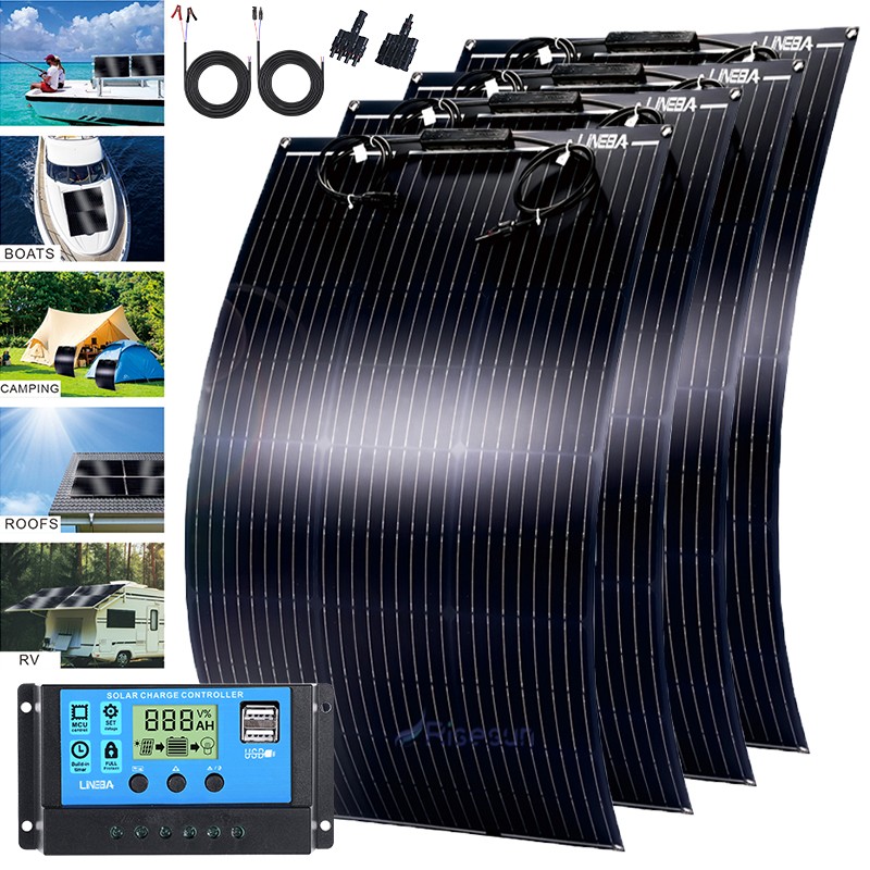 400W Solar Panel Kit Battery Charger & 30A Controller For Car Van Caravan Boat