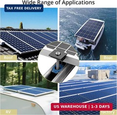 Anbte 20pcs Solar Panels Mid Clamps for Unistrut, Aluminium 30mm/35mm Solar Pane