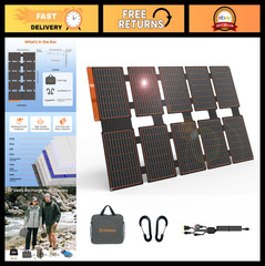 100W Foldable Portable Solar Panel Charger – Waterproof, PD3.0 USB-C, QC3.0 USB-