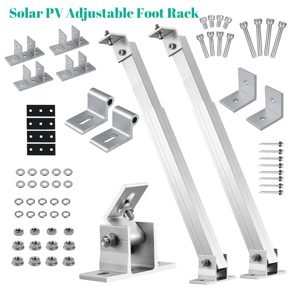 Solar Panel Mounting Bracket Stand Module Adjustable Flat Roof Fixing Wall Roof