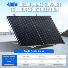 Upgraded 45In Solar Panel Mount Brackets, with Foldable Tilt Legs, Suitable for
