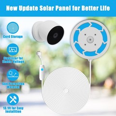 6W Solar Panel Compatible with Google Nest Camera Outdoor & Indoor (Battery V…