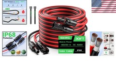 Professional 30FT 10AWG Solar Cable Set – Efficient & Weatherproof Design