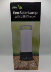 Eco Solar Lamp With USB Charger – 5V/1A Output – Lithium 3.7V 4000mAh – Camping