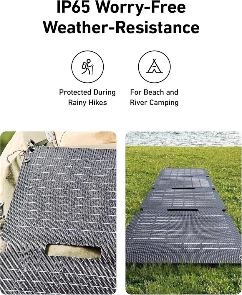 Anker Solix PS30 Solar Panel, 30W Foldable Portable Solar Charger