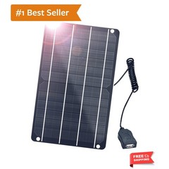 6W Mini USB Solar Panel, Waterproof Monocrystalline Module DIY Kit with PET …